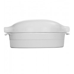 Travessa Roaster 3 Litros 35 cm de comprimento Com Tampa Porcelana Germer